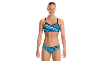 Girls Racerback Two Piece Static Blur