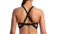 Load image into Gallery viewer, Womens Hi Light Swim Top Still Black Solid
