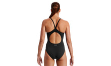 Load image into Gallery viewer, Womens Diamond Back One Piece Still Black Solid
