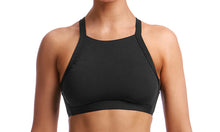 Load image into Gallery viewer, Womens Hi Light Swim Top Still Black Solid
