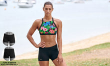 Load image into Gallery viewer, Womens Swim Boy Leg Brief Still Black Solid
