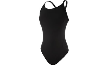 Womens Underwire Diamond Back One Piece Still Black