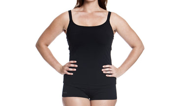 Womens Scoop Neck Tankini Still Black