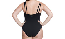 Load image into Gallery viewer, Womens Split Strap Tankini Still Black
