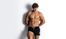 Load image into Gallery viewer, Mens Shorty Shorts Short Code Black
