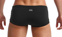 Load image into Gallery viewer, Mens Plain Front Trunks Still Black Solid
