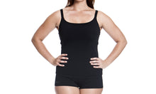 Load image into Gallery viewer, Womens Scoop Neck Tankini Still Black
