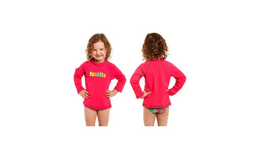 Toddler Girls Long Sleeved Rash Vest Still Pink