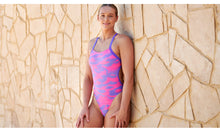 Load image into Gallery viewer, Womens Brace Free One Piece Sunset Swirl
