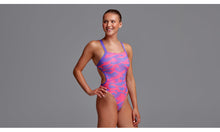 Load image into Gallery viewer, Womens Brace Free One Piece Sunset Swirl
