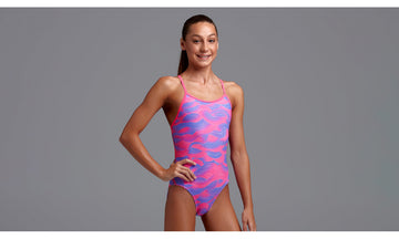Girls Twisted One Piece One Piece Sunset Swirl