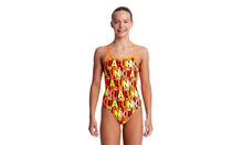 Load image into Gallery viewer, Girls Strapped In One Piece Swim Girl Swim
