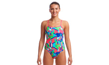 Load image into Gallery viewer, Womens Single Strap One Piece Texta Towers
