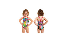 Load image into Gallery viewer, Toddler Girls Tankini &amp; Brief Two Piece Tokyo Smackdown
