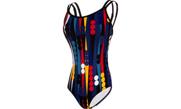 Womens Split Strap One Piece Tric Trac Black