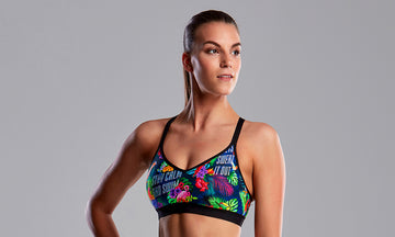 Womens Bondage Crop Top Tropic Tag