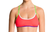 Load image into Gallery viewer, Womens Tie Down Bikini Top Tropical Kiss
