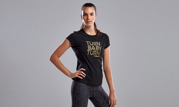 Womens Tina T-Shirt Turn Baby Turn Gold