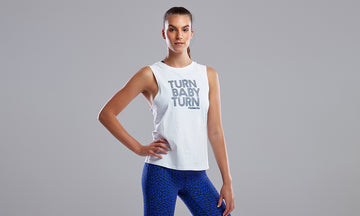 Womens Hank the Tank Top Turn Baby Turn Navy