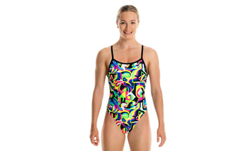 Girls Single Strap One Piece Whirlpool
