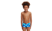 Load image into Gallery viewer, Toddler Boys Printed Trunks White Pointer

