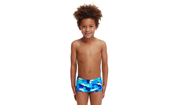 Toddler Boys Printed Trunks White Pointer