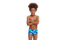 Load image into Gallery viewer, Toddler Boys Printed Trunks White Pointer

