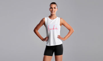 Womens Hank the Tank Top White Scribble