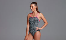 Load image into Gallery viewer, Womens Eco Single Strap One Piece Zebra Crossing
