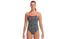Load image into Gallery viewer, Womens Eco Single Strap One Piece Zebra Crossing

