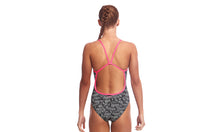 Load image into Gallery viewer, Girls Eco Single Strap One Piece Zebra Crossing
